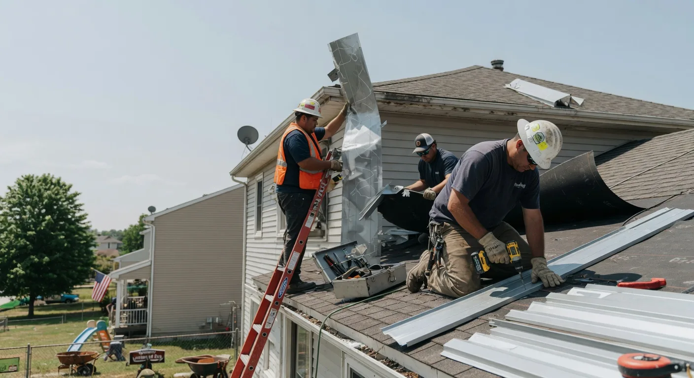 Storm Damage Metal Roof Repair in Alton, NH